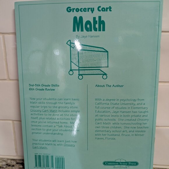 Grocery Cart Math by Jaye Hansen Consumer Math Common Sense Press Homeschool NEW - Picture 2 of 4